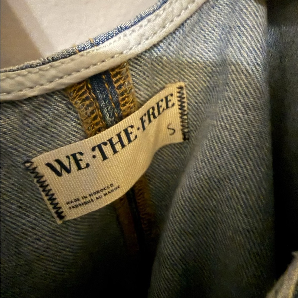 Free People high roller Washed Denim Pinafore - Picture 2 of 4